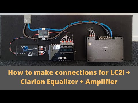 How make connections for LC2i + Clarion Equalizer + Amplifier | Car Audio | LC2i | #amp installation