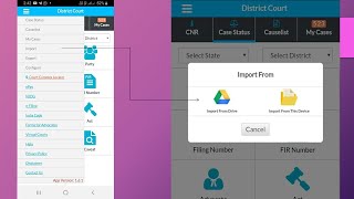 eCourts Services  -  2  | What's New in menu  Export and Import Cases | Update Cases