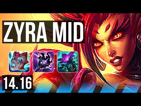 ZYRA vs LISSANDRA (MID) | 8/2/7, Dominating | NA Master | 14.16