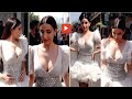Nora Fatehi Show Her HOT CLEAVAGE Nora Fatehi Hot Sexy Look In White Dress Nora Fatehi Hot