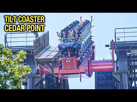 TILT ROLLER COASTER - Cedar Point's "Sirens Curse" - Off Ride