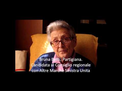 La Partigiana Bruna Betti con Altre Marche Sinistra Unita