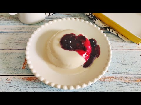 Panna cotta with blueberry sauce || Blueberry panna cotta || How to make panna cotta