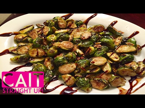 Roasted Brussels Sprouts Recipe With Balsamic | Cait Straight Up