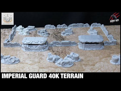 WARHAMMER 40K TERRAIN FOR IMPERIAL GUARD - Bunkers, Nissen Huts, Barricades & More!