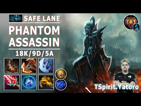 Phantom Assassin Safe Lane | 7.30e | TSpirit.Yatoro Great Comeback | Dota 2 Immortal Gameplay