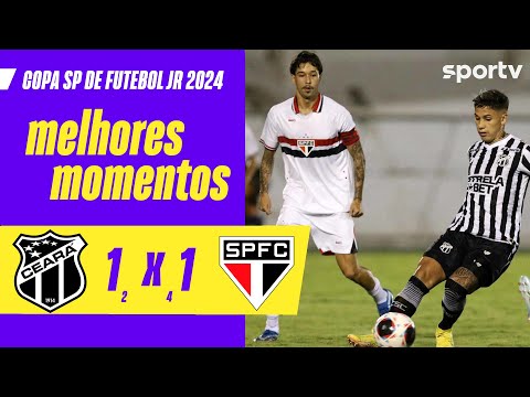 Gols e lances de Ceará x São Paulo