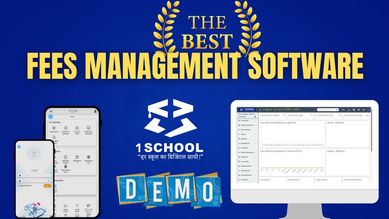school fee management software Demo | Online fees collection software | 1Schoolerp
