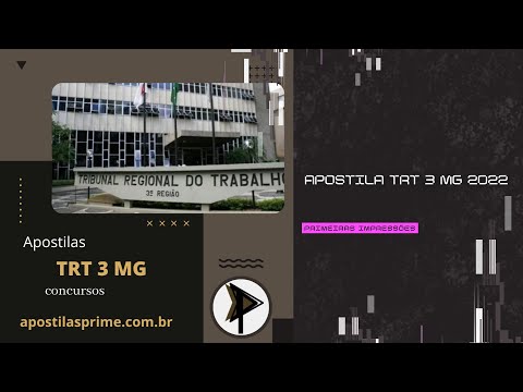 Apostila TRT 3 MG 2022 Técnico Judiciário Agente da Polícia Judiciária