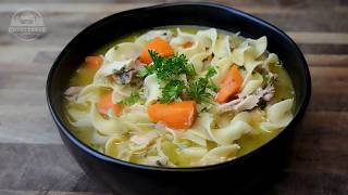 Turkey Soup with Leftover Turkey Carcass Stock - Easy & Delicious Homemade Recipe
