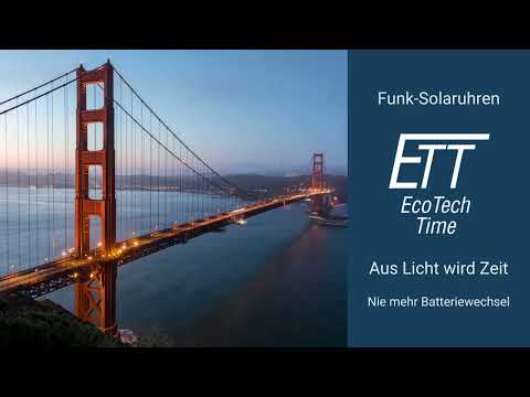 ETT - Professional World Timer - 43 mm Herren Funkuhren mit Datumsanzeige, Ewiger Kalender