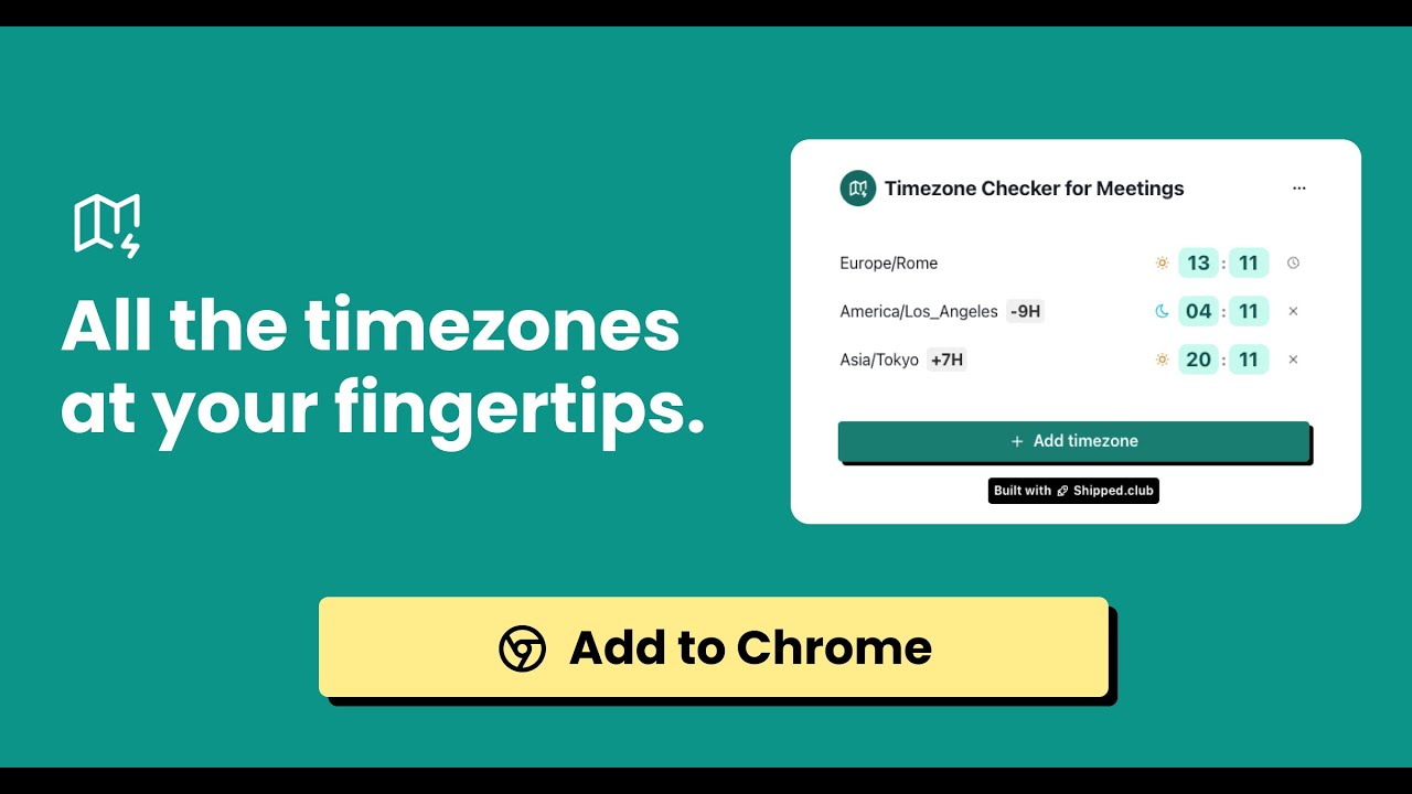 Timezone Checker for Meetings demo video