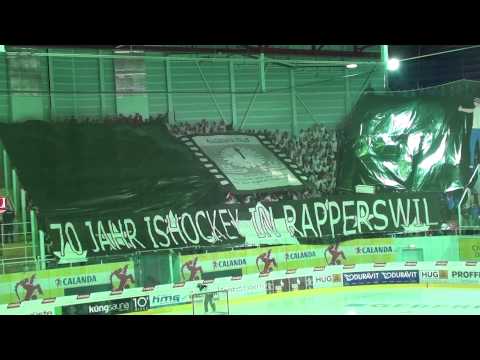 Choreographie 70 Jahre Eishockey in Rapperswil