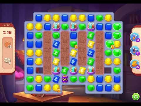 HomeScapes Level 2723 no boosters (17 moves)