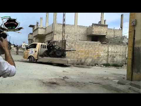 استهداف نقاط تمركز قوات النظام على جبهة مورك في ريف حماة بواسطة رشاش 14 من قبل لواء المعتز بالله