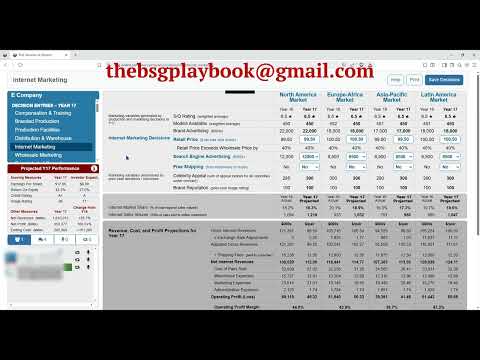 Business Strategy Game BSG (Shoes Game) Year 17 Ste by Step Decisions