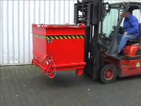Video: Construction material container BC 500, painted, reseda green