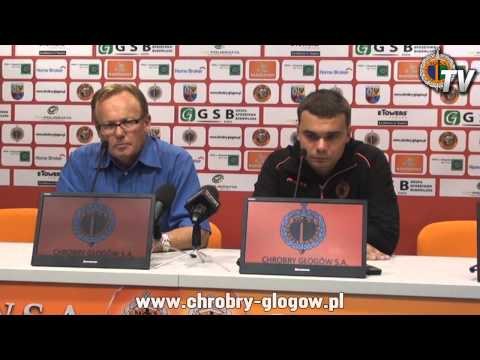Konferencja prasowa po meczu Chrobry Głogów - Stomil Olsztyn