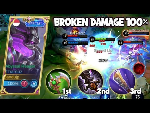 THAMUZ BEST BUILD 2023 ! 100% BROKEN DAMAGE ! TOP GLOBAL THAMUZ BUILD ! - MOBILE LEGENDS