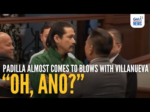 Sen. Padilla almost comes to blows with Sen. Villanueva at Senate session | GMA Integrated News