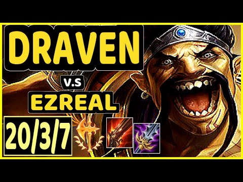 HANS SAMA (DRAVEN) vs EZREAL - 20/3/7 KDA BOTTOM ADC CHALLENGER GAMEPLAY - EUW
