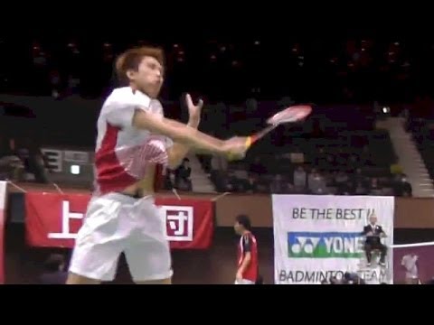 Badminton 田児賢一 vs 西本拳太 MS 準々決勝 1G  ﾊﾞﾄﾞﾐﾝﾄﾝ全日本総合 2013.12.6