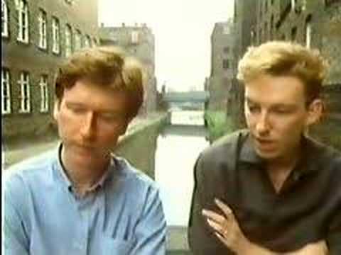 Bernard Sumner talks to Peter Saville. Hacienda Factory