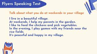 Flyers speaking test - What you do at weekends in your village