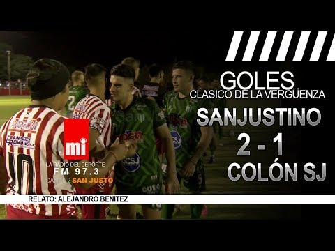 Goles Sanjustino 2 - 1 Colón SJ (clasico de la verguenza) 2020 + Relato Alejandro Benitez