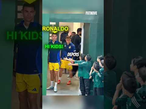 Criança fica chocada ao conhecer Cristiano Ronaldo!