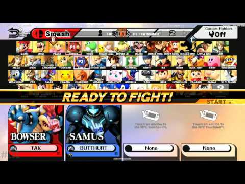 Tak (Bowser) Vs. LTL| Thatblakkkid (Samus) - LTL | HTC TuesdayZ Smash 4 Singles