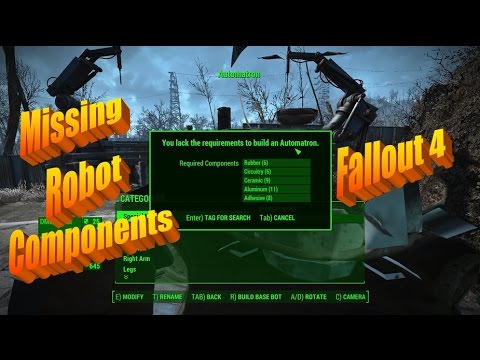 Missing Robot Crafting Components in Fallout 4's Automatron DLC