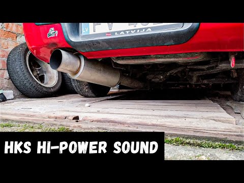 HKS HI-POWER Catback exhaust. Nissan Silvia s14 cold start SR20DET engine