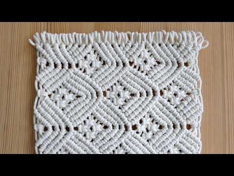 DIAMOND MESH MACRAME TABLECLOTH PATTERN TUTORIAL