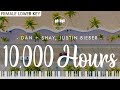 Dan + Shay, Justin Bieber  - 10,000 HOUR (Female Lower Key) Karaoke Piano