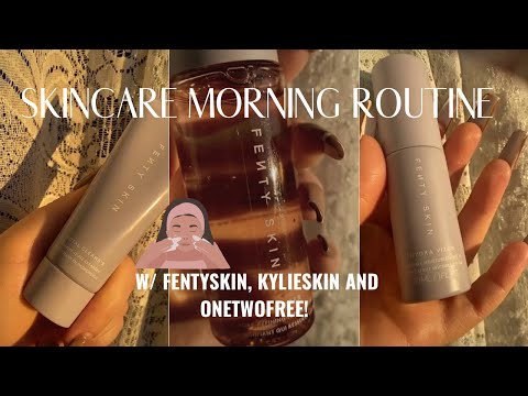 morning skincare routine | w fentyskin, kylieskin and onetwofree!