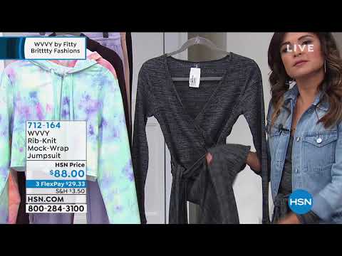 WVVY RibKnit MockWrap Jumpsuit