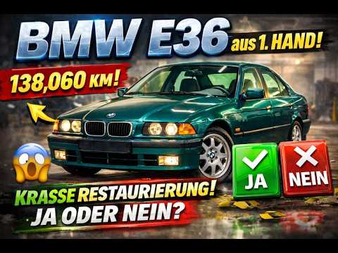 1. HAND BMW E36 mit 138.060 km – echtes Schmuckstück! (Restauration startet)