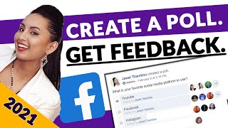 How to Create a Poll on Facebook 2021 | Full Tutorial