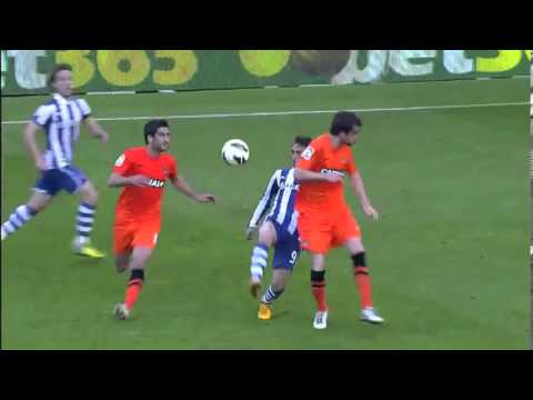 Gol de Stuani Espanyol-Real Sociedad 2-1