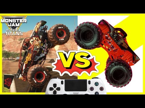 Monster Jam 2019 Steel Titans Freestyle | Video Game vs Spin Master