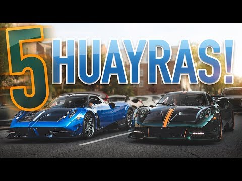 5 CRAZY Pagani Huayra @ Greenwich Cars And Coffee