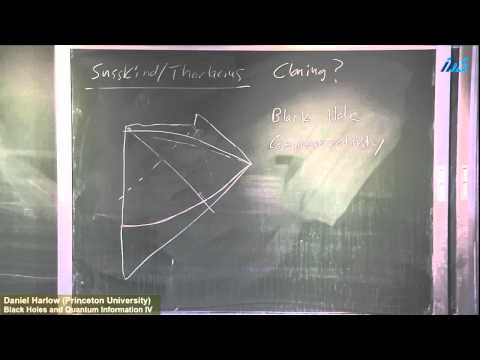 Daniel Harlow (Princeton University) Black Holes and Quantum Information IV