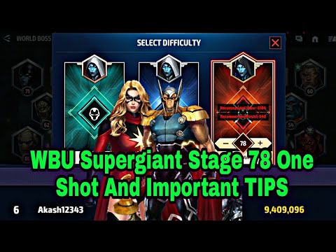 WBU Supergiant Stage 78 One Shot Guide | Important Tips On WBU Supergiant - Marvel Future Fight