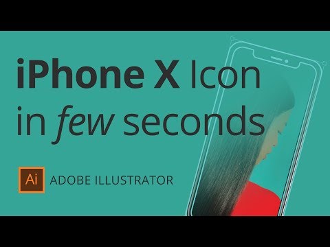 iPhone X Icon in few seconds in Adobe Illustrator Tutorial