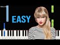 Taylor Swift - cardigan | Piano Tutorial (EASY) by Pianella Piano