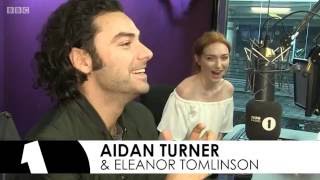Poldark's Aidan Turner and Eleanor Tomlinson on The BBC Radio1 Breakfast Show with Nick Grimshaw video