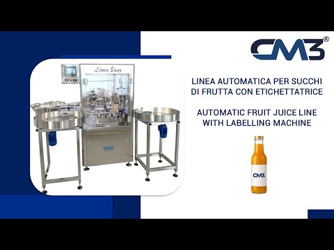 Linea di riempimento e tappatura per succhi di frutta con etichettatrice