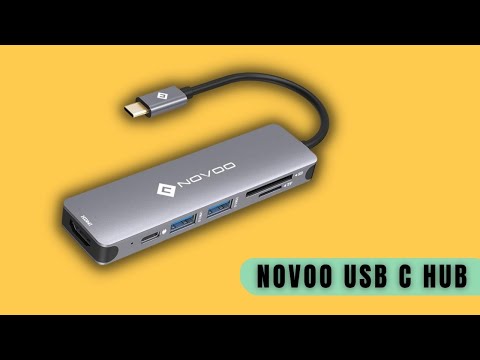 Novoo Portable USB C 6 Port Aluminum Hub