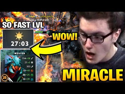 MIRACLE Carried By a INSANE FAST LEVEL WEAVER - Shadow Fiend VS ILLIDAN PL